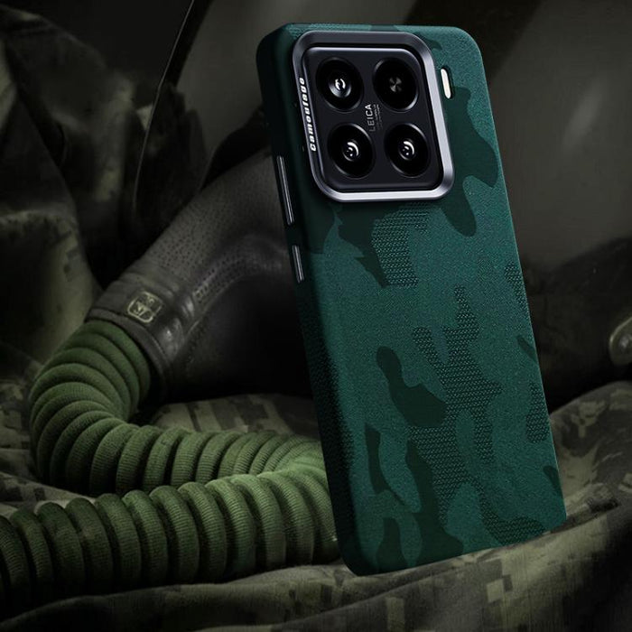 Funda magnética antigolpes con cobertura total y diseño de camuflaje para teléfono, For Xiaomi 15S Pro, For Xiaomi 15 Pro, For Xiaomi 15, For Xiaomi 14 Pro, For Xiaomi 14, For Xiaomi 13 Pro, For Xiaomi 13