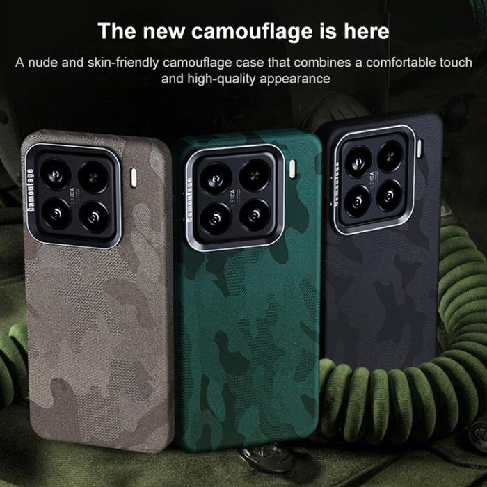 Funda magnética antigolpes con cobertura total y diseño de camuflaje para teléfono, For Xiaomi 15S Pro, For Xiaomi 15 Pro, For Xiaomi 15, For Xiaomi 14 Pro, For Xiaomi 14, For Xiaomi 13 Pro, For Xiaomi 13