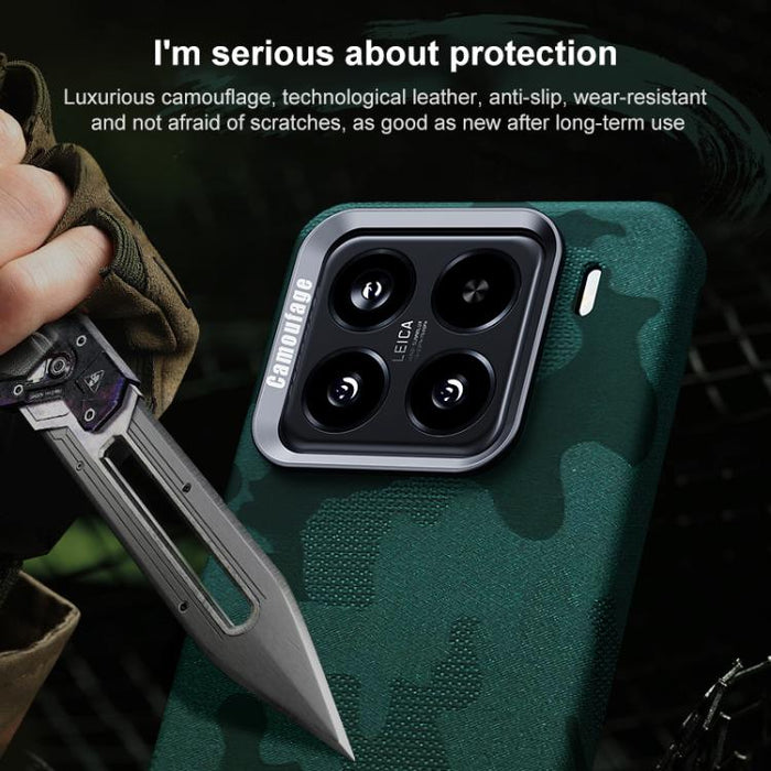 Funda magnética antigolpes con cobertura total y diseño de camuflaje para teléfono, For Xiaomi 15S Pro, For Xiaomi 15 Pro, For Xiaomi 15, For Xiaomi 14 Pro, For Xiaomi 14, For Xiaomi 13 Pro, For Xiaomi 13