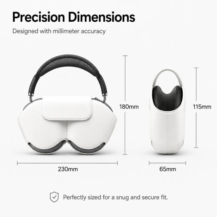 Estuche protector y de almacenamiento de cuero sintético para auriculares inteligentes XDcase, For Apple AirPods Max / Max 2
