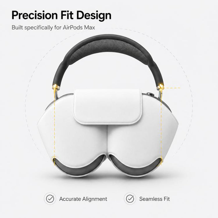 Estuche protector y de almacenamiento de cuero sintético para auriculares inteligentes XDcase, For Apple AirPods Max / Max 2