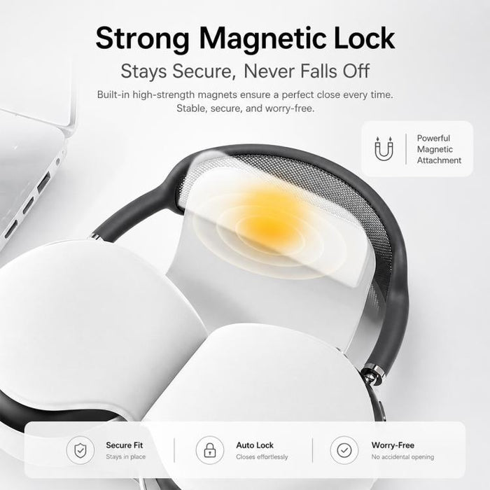 Estuche protector y de almacenamiento de cuero sintético para auriculares inteligentes XDcase, For Apple AirPods Max / Max 2