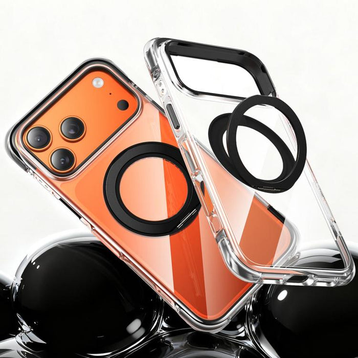 Funda para teléfono GEBEI con airbag al vacío, TPU + acrílico, soporte giratorio de 360°, magnética y resistente a los golpes., For iPhone 17 Pro Max, For iPhone 17 Pro, For iPhone 17