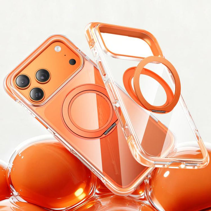 Funda para teléfono GEBEI con airbag al vacío, TPU + acrílico, soporte giratorio de 360°, magnética y resistente a los golpes., For iPhone 17 Pro Max, For iPhone 17 Pro, For iPhone 17