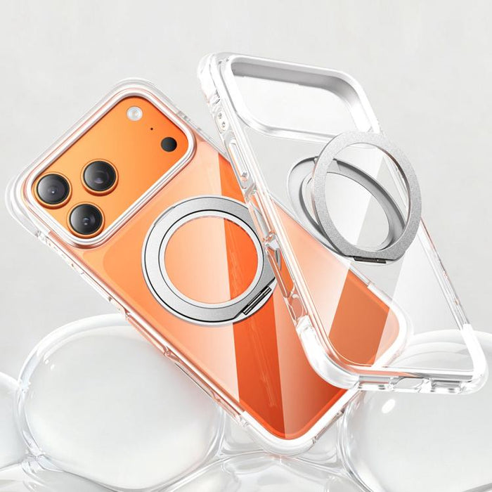 Funda para teléfono GEBEI con airbag al vacío, TPU + acrílico, soporte giratorio de 360°, magnética y resistente a los golpes., For iPhone 17 Pro Max, For iPhone 17 Pro, For iPhone 17