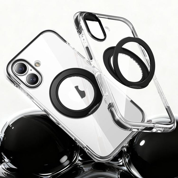 Funda para teléfono GEBEI con airbag al vacío, TPU + acrílico, soporte giratorio de 360°, magnética y resistente a los golpes., For iPhone 17 Pro Max, For iPhone 17 Pro, For iPhone 17