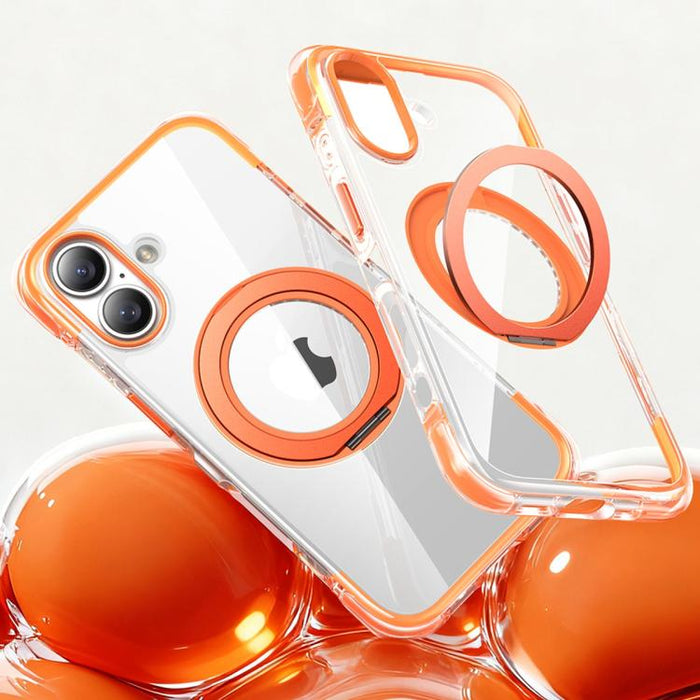 Funda para teléfono GEBEI con airbag al vacío, TPU + acrílico, soporte giratorio de 360°, magnética y resistente a los golpes., For iPhone 17 Pro Max, For iPhone 17 Pro, For iPhone 17
