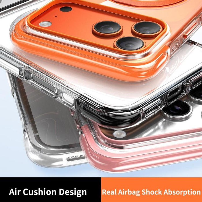 Funda para teléfono GEBEI con airbag al vacío, TPU + acrílico, soporte giratorio de 360°, magnética y resistente a los golpes., For iPhone 17 Pro Max, For iPhone 17 Pro, For iPhone 17