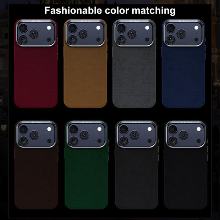 Funda magnética de microfibra y cuero sintético para teléfono móvil de la serie Ottilan, con cobertura total., For iPhone 17 Pro Max, For iPhone 17 Pro, For iPhone 17, For iPhone 16 Pro Max, For iPhone 16 Pro, For iPhone 16 Plus, For iPhone 16         ...