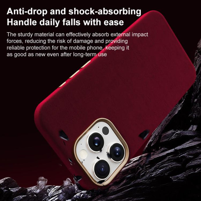 Funda magnética de microfibra y cuero sintético para teléfono móvil de la serie Ottilan, con cobertura total., For iPhone 14 Pro, For iPhone 14 Pro Max, For iPhone 13 Pro Max, For iPhone 13 Pro