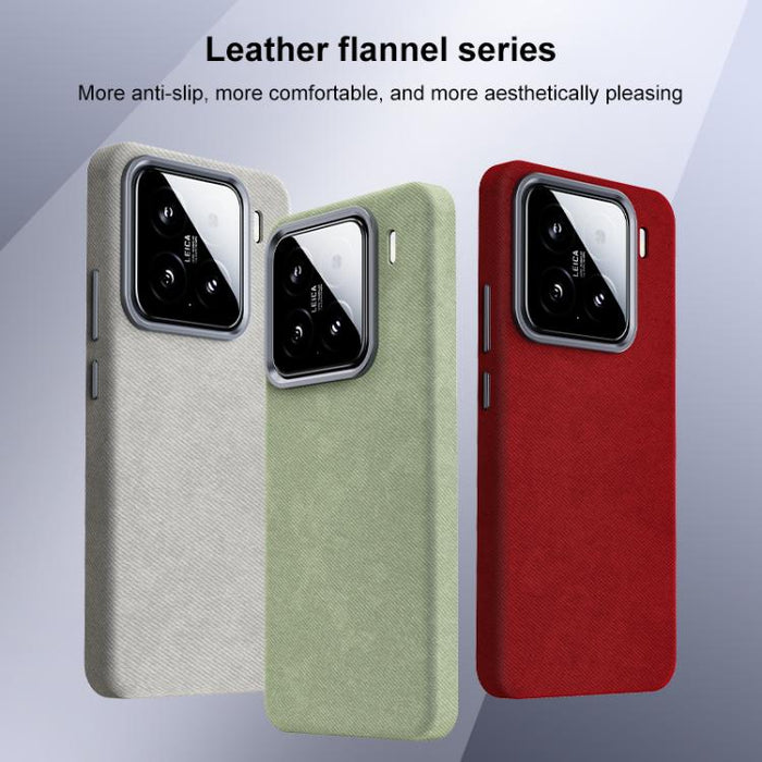 Funda magnética de cobertura total para teléfono con textura de franela, For Xiaomi 15S Pro, For Xiaomi 15 Pro, For Xiaomi 15, For Xiaomi 14 Pro, For Xiaomi 14, For Xiaomi 13 Pro, For Xiaomi 13