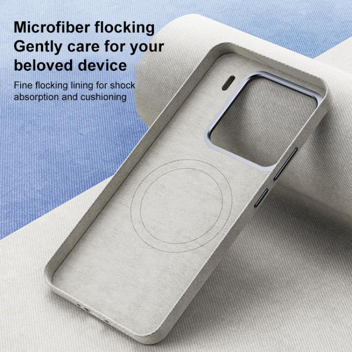 Funda magnética de cobertura total para teléfono con textura de franela, For Xiaomi 15S Pro, For Xiaomi 15 Pro, For Xiaomi 15, For Xiaomi 14 Pro, For Xiaomi 14, For Xiaomi 13 Pro, For Xiaomi 13