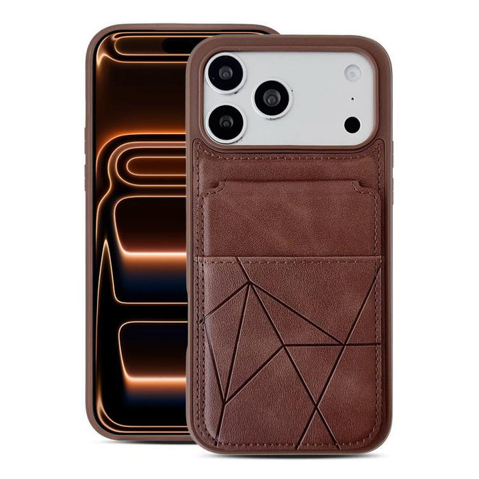 Funda trasera para teléfono con tarjetero vertical multifuncional de piel vegana y cartera plegable para tarjetas., For iPhone 17 Pro Max, For iPhone 17 Pro, For iPhone 17, For iPhone Air, For iPhone 16 Pro Max, For iPhone 16 Pro, For iPhone 16        ...