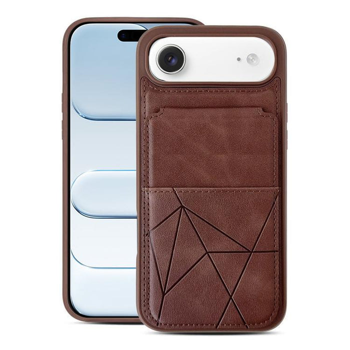 Funda trasera para teléfono con tarjetero vertical multifuncional de piel vegana y cartera plegable para tarjetas., For iPhone 17 Pro Max, For iPhone 17 Pro, For iPhone 17, For iPhone Air, For iPhone 16 Pro Max, For iPhone 16 Pro, For iPhone 16        ...