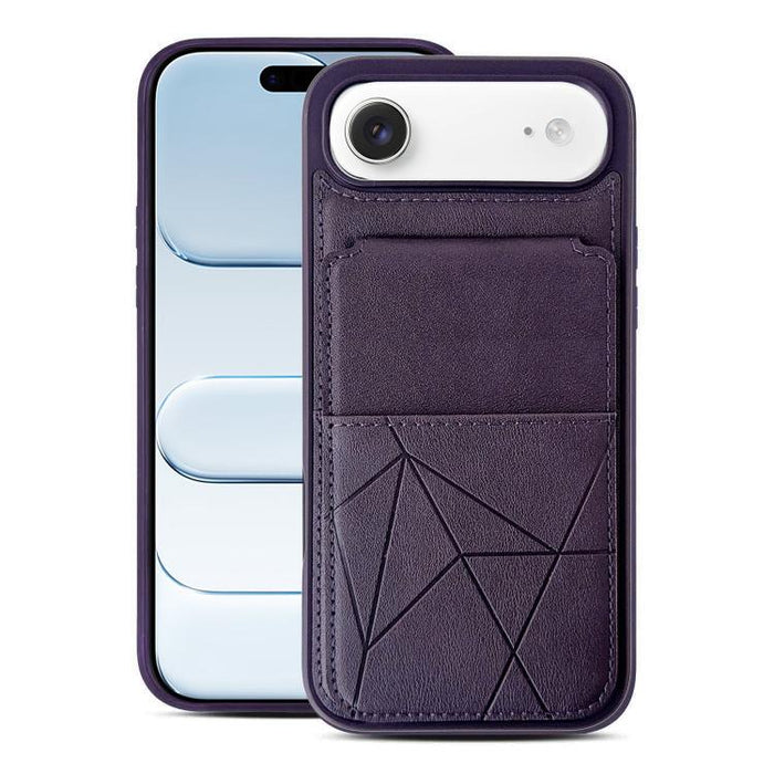 Funda trasera para teléfono con tarjetero vertical multifuncional de piel vegana y cartera plegable para tarjetas., For iPhone 17 Pro Max, For iPhone 17 Pro, For iPhone 17, For iPhone Air, For iPhone 16 Pro Max, For iPhone 16 Pro, For iPhone 16        ...
