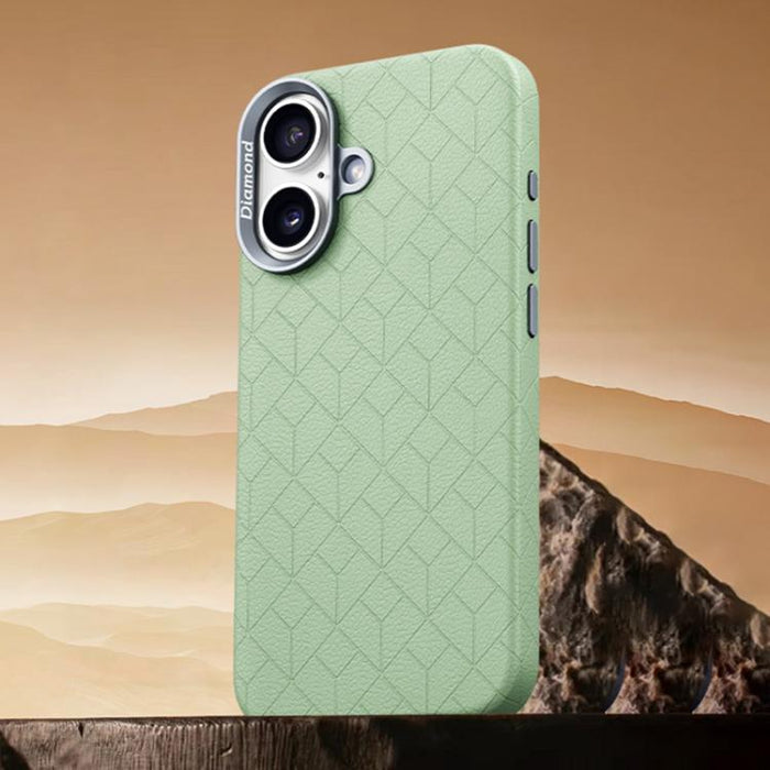 Funda magnética para teléfono con diseño de cuadrícula en relieve de la serie Cubo de Rubik, For iPhone 17 Pro Max, For iPhone 17 Pro, For iPhone 17, For iPhone 16 Pro Max, For iPhone 16 Pro, For iPhone 16 Plus, For iPhone 16, For iPhone 15 Pro Max    ...