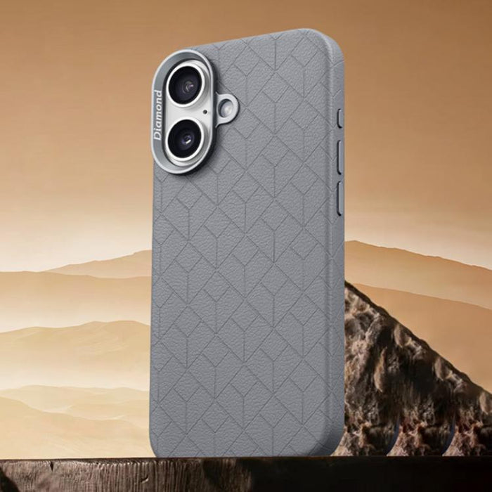 Funda magnética para teléfono con diseño de cuadrícula en relieve de la serie Cubo de Rubik, For iPhone 17 Pro Max, For iPhone 17 Pro, For iPhone 17, For iPhone 16 Pro Max, For iPhone 16 Pro, For iPhone 16 Plus, For iPhone 16, For iPhone 15 Pro Max    ...