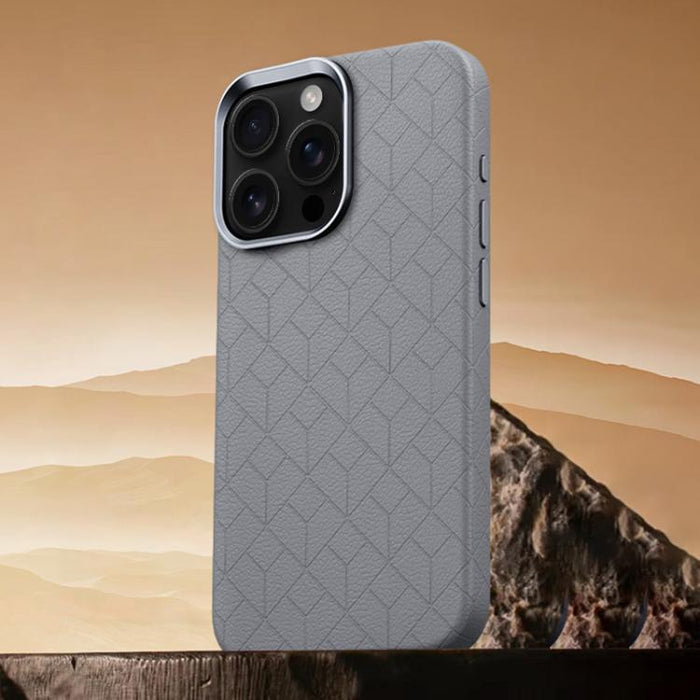 Funda magnética para teléfono con diseño de cuadrícula en relieve de la serie Cubo de Rubik, For iPhone 17 Pro Max, For iPhone 17 Pro, For iPhone 17, For iPhone 16 Pro Max, For iPhone 16 Pro, For iPhone 16 Plus, For iPhone 16, For iPhone 15 Pro Max    ...