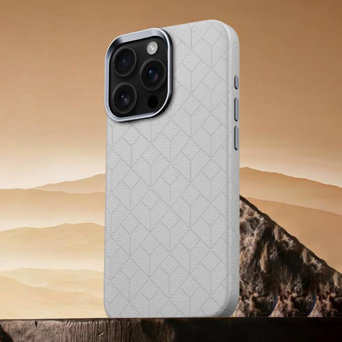 Funda magnética para teléfono con diseño de cuadrícula en relieve de la serie Cubo de Rubik, For iPhone 17 Pro Max, For iPhone 17 Pro, For iPhone 17, For iPhone 16 Pro Max, For iPhone 16 Pro, For iPhone 16 Plus, For iPhone 16, For iPhone 15 Pro Max    ...