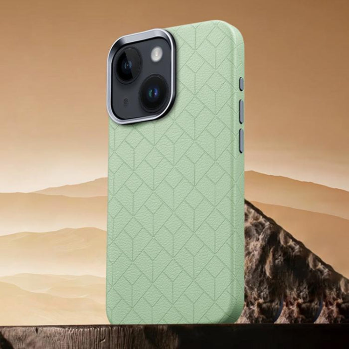 Funda magnética para teléfono con diseño de cuadrícula en relieve de la serie Cubo de Rubik, For iPhone 17 Pro Max, For iPhone 17 Pro, For iPhone 17, For iPhone 16 Pro Max, For iPhone 16 Pro, For iPhone 16 Plus, For iPhone 16, For iPhone 15 Pro Max    ...