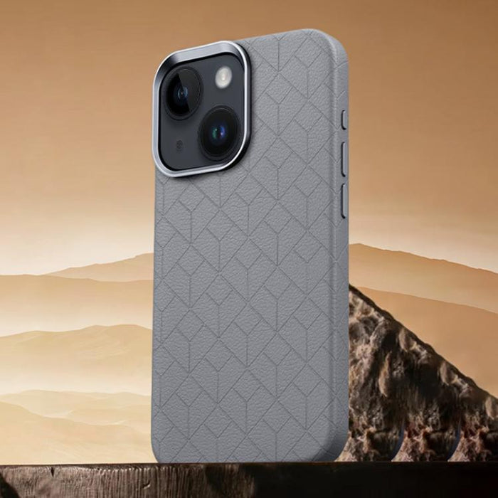 Funda magnética para teléfono con diseño de cuadrícula en relieve de la serie Cubo de Rubik, For iPhone 17 Pro Max, For iPhone 17 Pro, For iPhone 17, For iPhone 16 Pro Max, For iPhone 16 Pro, For iPhone 16 Plus, For iPhone 16, For iPhone 15 Pro Max    ...