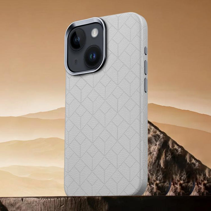 Funda magnética para teléfono con diseño de cuadrícula en relieve de la serie Cubo de Rubik, For iPhone 17 Pro Max, For iPhone 17 Pro, For iPhone 17, For iPhone 16 Pro Max, For iPhone 16 Pro, For iPhone 16 Plus, For iPhone 16, For iPhone 15 Pro Max    ...