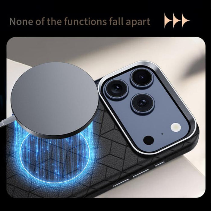 Funda magnética para teléfono con diseño de cuadrícula en relieve de la serie Cubo de Rubik, For iPhone 12 Pro Max, For iPhone 12 Pro