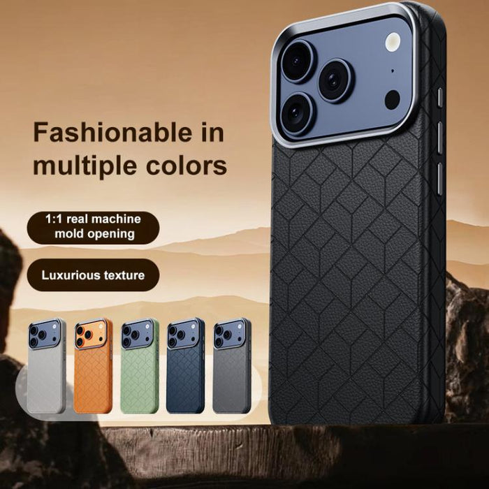 Funda magnética para teléfono con diseño de cuadrícula en relieve de la serie Cubo de Rubik, For iPhone 12 Pro Max, For iPhone 12 Pro