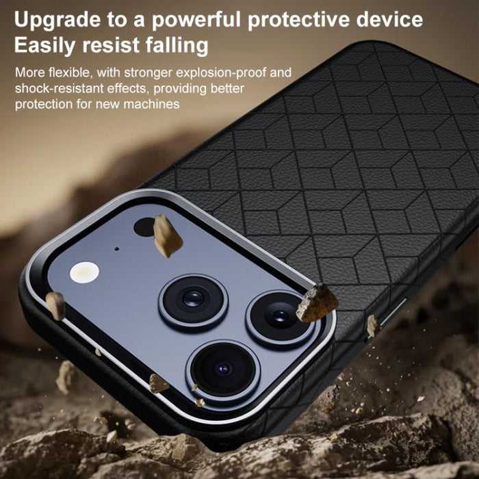 Funda magnética para teléfono con diseño de cuadrícula en relieve de la serie Cubo de Rubik, For iPhone 12 Pro Max, For iPhone 12 Pro
