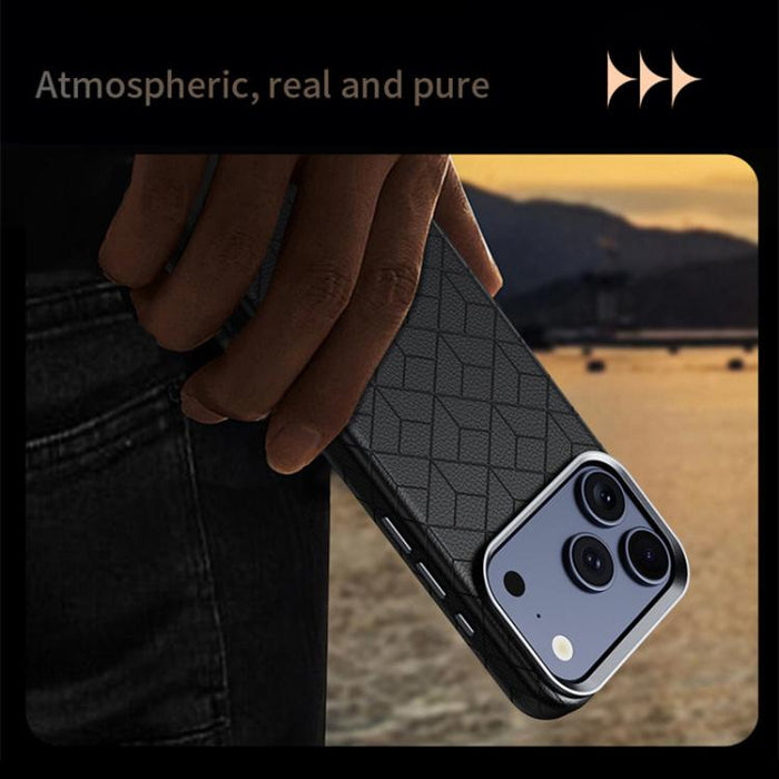 Funda magnética para teléfono con diseño de cuadrícula en relieve de la serie Cubo de Rubik, For iPhone 12 Pro Max, For iPhone 12 Pro