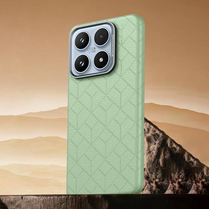 Funda magnética para teléfono con diseño de cuadrícula en relieve de la serie Cubo de Rubik, For Xiaomi 17, For Xiaomi 15S Pro, For Xiaomi 15 Pro, For Xiaomi 15, For Xiaomi 14 Pro, For Xiaomi 14, For Xiaomi 13 Pro, For Xiaomi 13