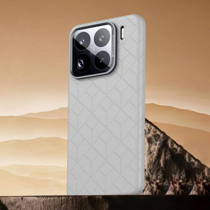 Funda magnética para teléfono con diseño de cuadrícula en relieve de la serie Cubo de Rubik, For Xiaomi 17, For Xiaomi 15S Pro, For Xiaomi 15 Pro, For Xiaomi 15, For Xiaomi 14 Pro, For Xiaomi 14, For Xiaomi 13 Pro, For Xiaomi 13