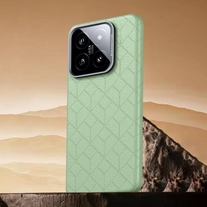 Funda magnética para teléfono con diseño de cuadrícula en relieve de la serie Cubo de Rubik, For Xiaomi 17, For Xiaomi 15S Pro, For Xiaomi 15 Pro, For Xiaomi 15, For Xiaomi 14 Pro, For Xiaomi 14, For Xiaomi 13 Pro, For Xiaomi 13