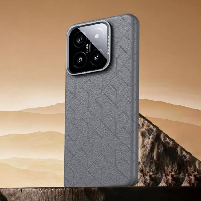 Funda magnética para teléfono con diseño de cuadrícula en relieve de la serie Cubo de Rubik, For Xiaomi 17, For Xiaomi 15S Pro, For Xiaomi 15 Pro, For Xiaomi 15, For Xiaomi 14 Pro, For Xiaomi 14, For Xiaomi 13 Pro, For Xiaomi 13