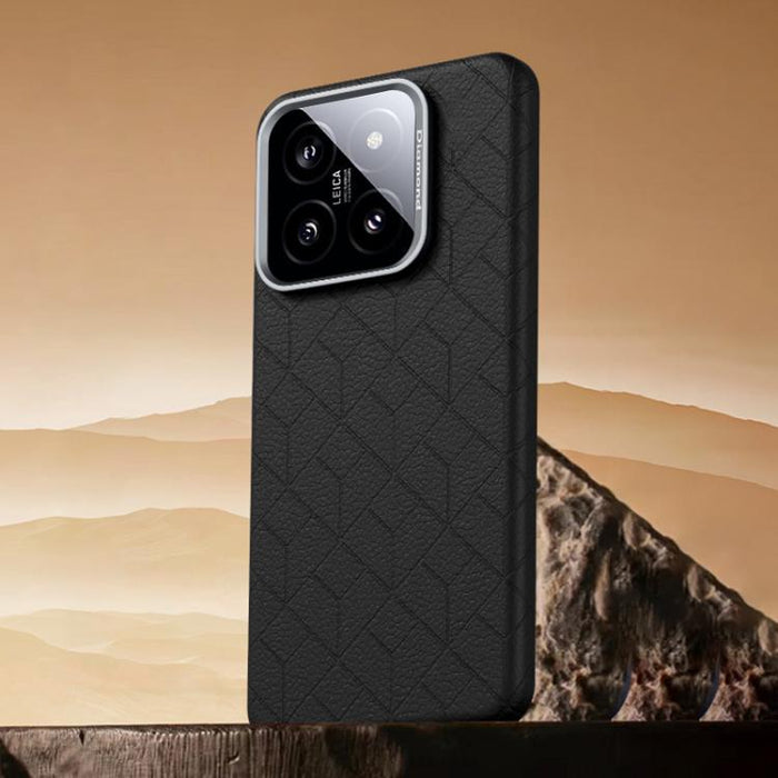 Funda magnética para teléfono con diseño de cuadrícula en relieve de la serie Cubo de Rubik, For Xiaomi 17, For Xiaomi 15S Pro, For Xiaomi 15 Pro, For Xiaomi 15, For Xiaomi 14 Pro, For Xiaomi 14, For Xiaomi 13 Pro, For Xiaomi 13
