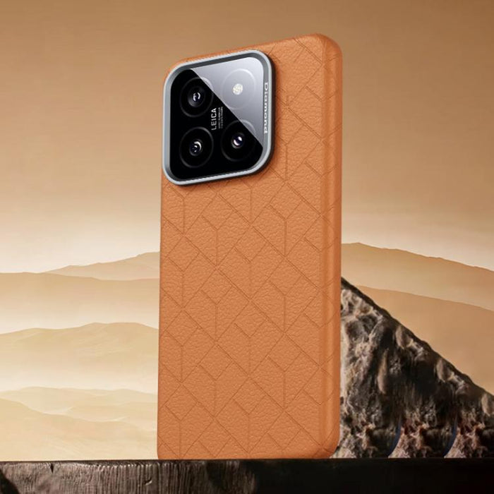 Funda magnética para teléfono con diseño de cuadrícula en relieve de la serie Cubo de Rubik, For Xiaomi 17, For Xiaomi 15S Pro, For Xiaomi 15 Pro, For Xiaomi 15, For Xiaomi 14 Pro, For Xiaomi 14, For Xiaomi 13 Pro, For Xiaomi 13