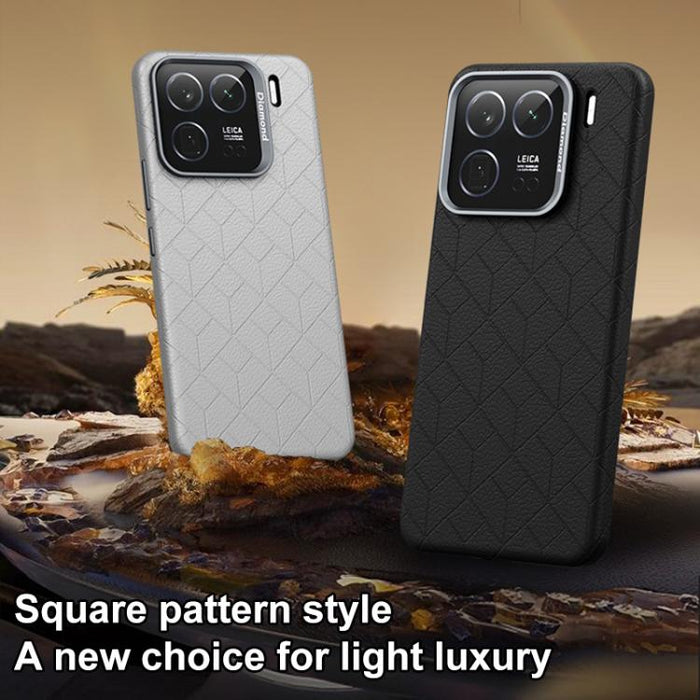 Funda magnética para teléfono con diseño de cuadrícula en relieve de la serie Cubo de Rubik, For Xiaomi 17, For Xiaomi 15S Pro, For Xiaomi 15 Pro, For Xiaomi 15, For Xiaomi 14 Pro, For Xiaomi 14, For Xiaomi 13 Pro, For Xiaomi 13