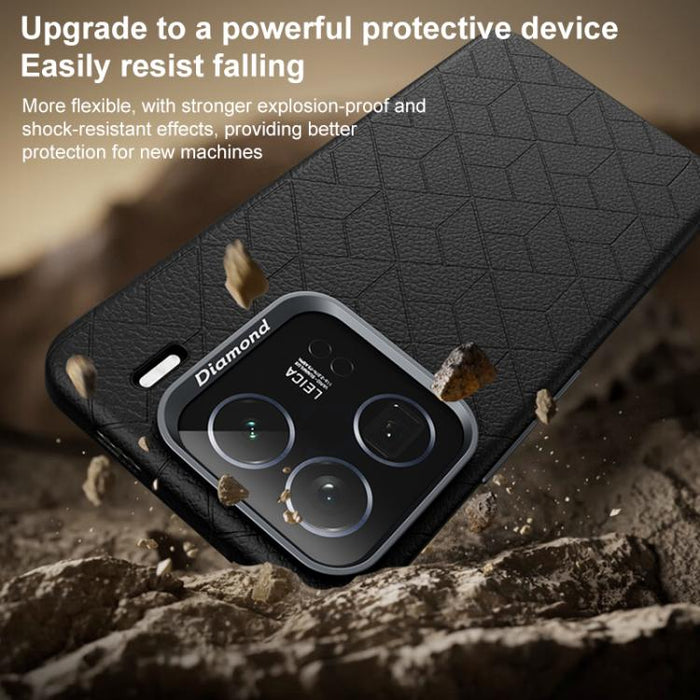 Funda magnética para teléfono con diseño de cuadrícula en relieve de la serie Cubo de Rubik, For Xiaomi 17, For Xiaomi 15S Pro, For Xiaomi 15 Pro, For Xiaomi 15, For Xiaomi 14 Pro, For Xiaomi 14, For Xiaomi 13 Pro, For Xiaomi 13