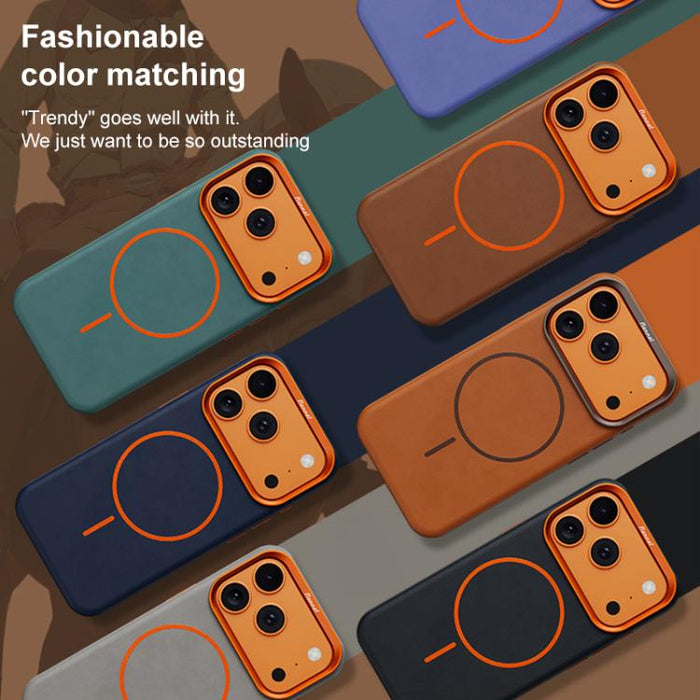 Funda magnética de microfibra para teléfono móvil con cobertura total, fabricada en piel de elefante., For iPhone 17 Pro Max, For iPhone 17 Pro, For iPhone 17, For iPhone 16 Pro Max, For iPhone 16 Pro, For iPhone 16 Plus, For iPhone 16                 ...