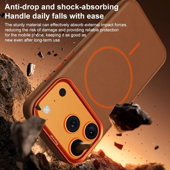Funda magnética de microfibra para teléfono móvil con cobertura total, fabricada en piel de elefante., For iPhone 17 Pro Max, For iPhone 17 Pro, For iPhone 17, For iPhone 16 Pro Max, For iPhone 16 Pro, For iPhone 16 Plus, For iPhone 16                 ...