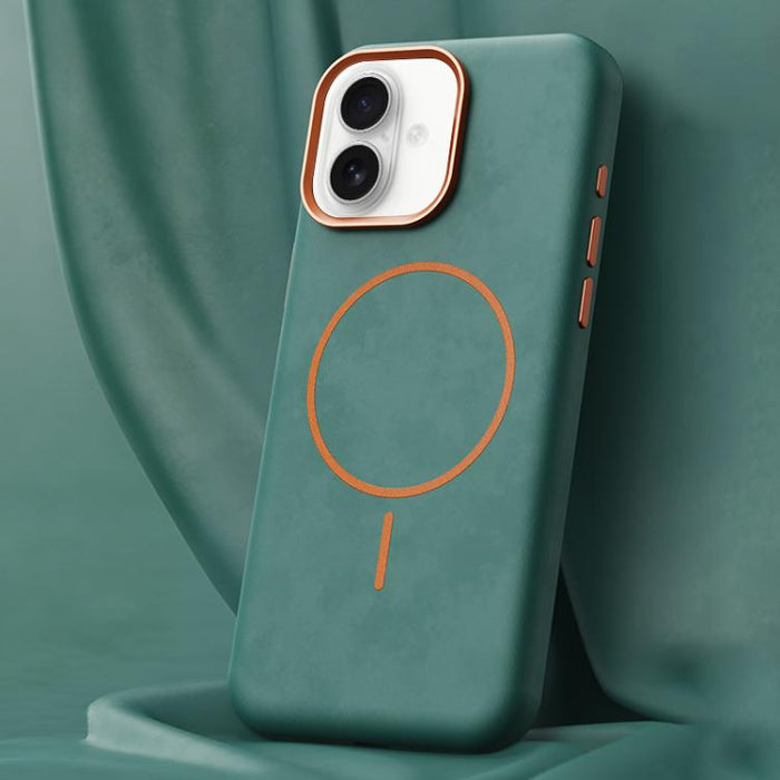 Funda magnética de microfibra para teléfono móvil con cobertura total, fabricada en piel de elefante., For iPhone 17 Pro Max, For iPhone 17 Pro, For iPhone 17, For iPhone 16 Pro Max, For iPhone 16 Pro, For iPhone 16 Plus, For iPhone 16                 ...