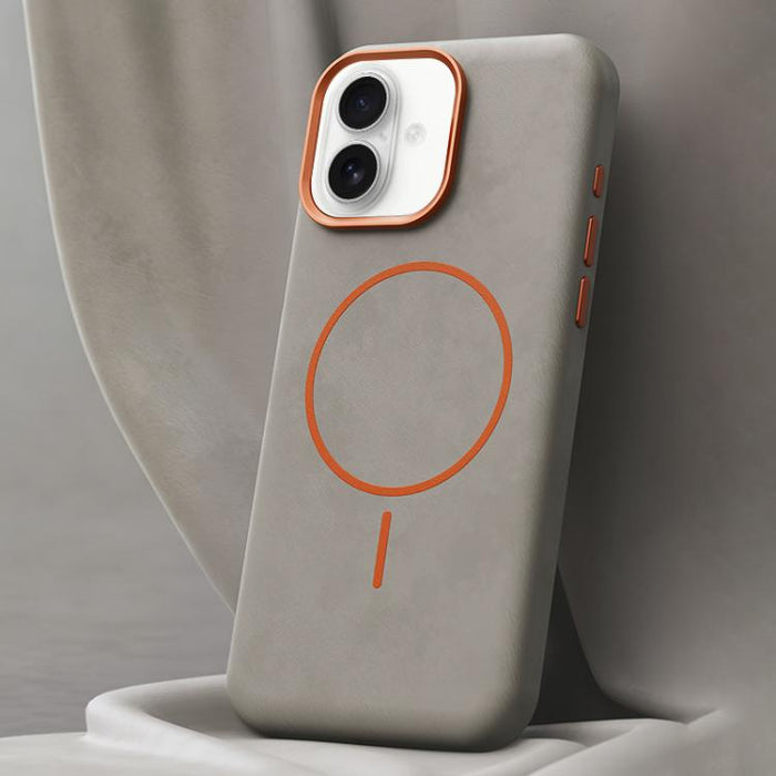 Funda magnética de microfibra para teléfono móvil con cobertura total, fabricada en piel de elefante., For iPhone 17 Pro Max, For iPhone 17 Pro, For iPhone 17, For iPhone 16 Pro Max, For iPhone 16 Pro, For iPhone 16 Plus, For iPhone 16                 ...