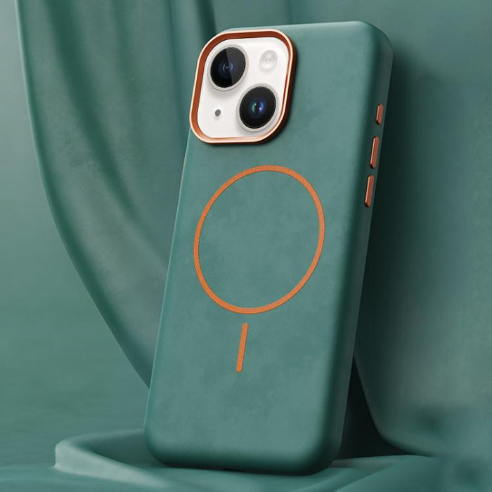 Funda magnética de microfibra para teléfono móvil con cobertura total, fabricada en piel de elefante., For iPhone 17 Pro Max, For iPhone 17 Pro, For iPhone 17, For iPhone 16 Pro Max, For iPhone 16 Pro, For iPhone 16 Plus, For iPhone 16                 ...