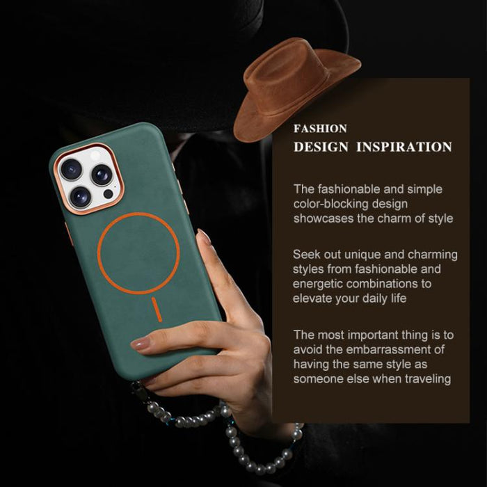 Funda magnética de microfibra para teléfono móvil con cobertura total, fabricada en piel de elefante., For iPhone 14 Pro Max, For iPhone 13 Pro Max, For iPhone 13 Pro
