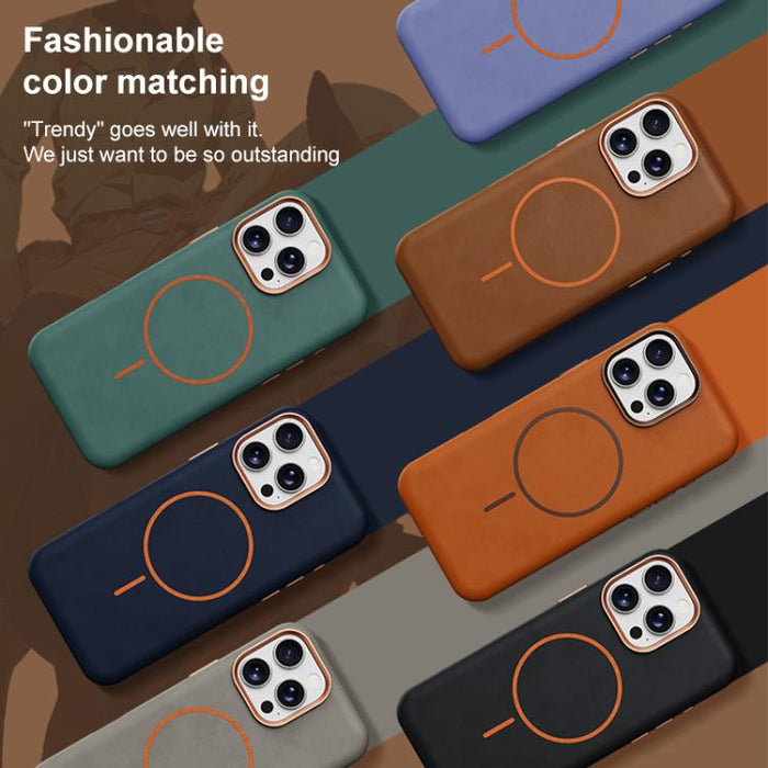 Funda magnética de microfibra para teléfono móvil con cobertura total, fabricada en piel de elefante., For iPhone 14 Pro Max, For iPhone 13 Pro Max, For iPhone 13 Pro