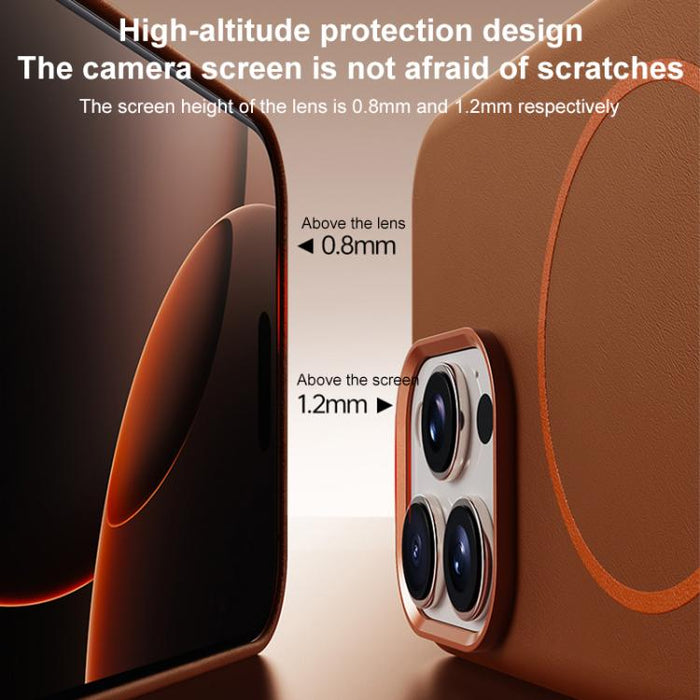 Funda magnética de microfibra para teléfono móvil con cobertura total, fabricada en piel de elefante., For iPhone 14 Pro Max, For iPhone 13 Pro Max, For iPhone 13 Pro