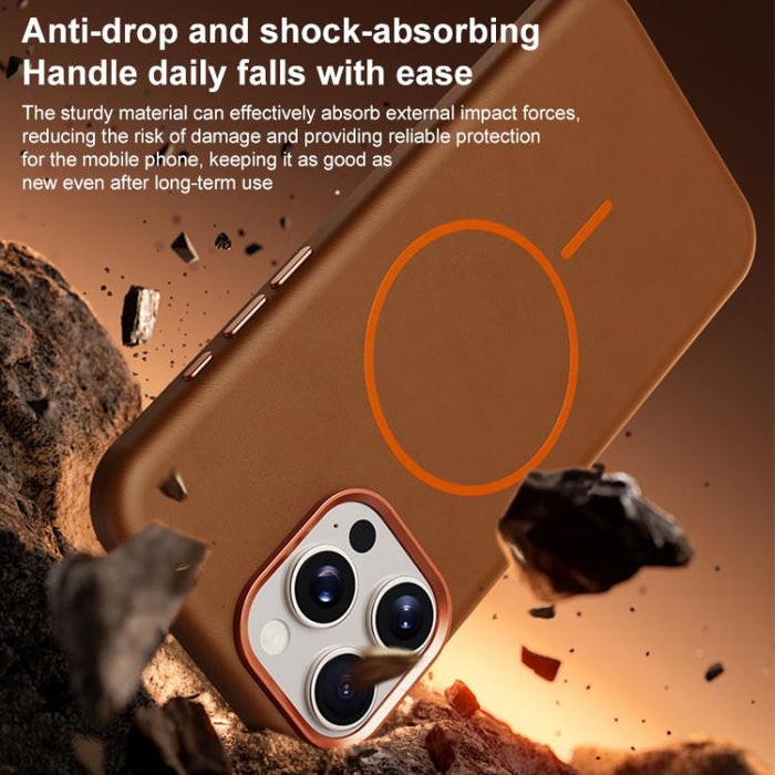 Funda magnética de microfibra para teléfono móvil con cobertura total, fabricada en piel de elefante., For iPhone 14 Pro Max, For iPhone 13 Pro Max, For iPhone 13 Pro
