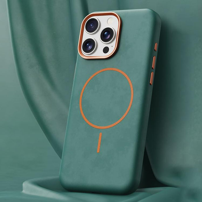Funda magnética de microfibra para teléfono móvil con cobertura total, fabricada en piel de elefante., For iPhone 14 Pro Max, For iPhone 13 Pro Max, For iPhone 13 Pro