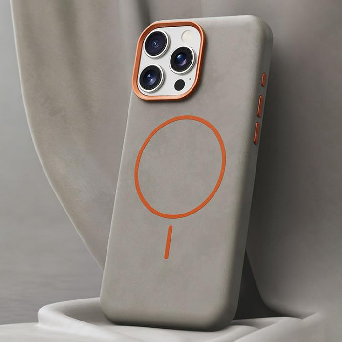 Funda magnética de microfibra para teléfono móvil con cobertura total, fabricada en piel de elefante., For iPhone 14 Pro Max, For iPhone 13 Pro Max, For iPhone 13 Pro