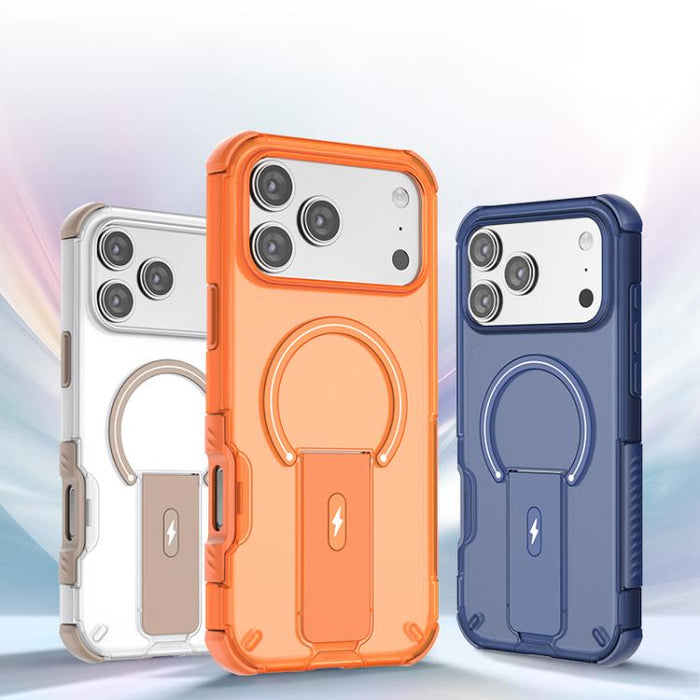Funda para teléfono con soporte magnético y tacto translúcido, For iPhone 17 Pro Max, For iPhone 17 Pro